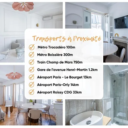 아파트 Le Trocadero - 5 Minutes A Pied De La Tour Eiffel - Place Trocadero - 5 Personnes - Cadre Exceptionnel - Entierement Climatise 파리