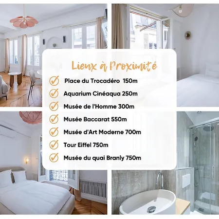Le Trocadero - 5 Minutes A Pied De La Tour Eiffel - Place Trocadero - 5 Personnes - Cadre Exceptionnel - Entierement Climatise Apartment *