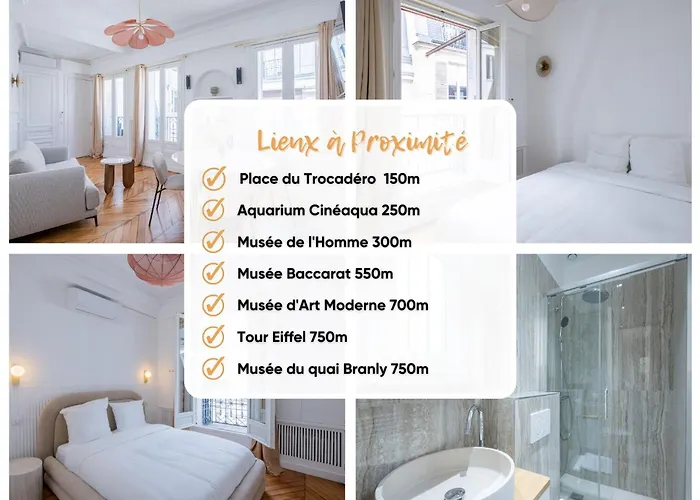 Le Trocadero - 5 Minutes A Pied De La Tour Eiffel - Place Trocadero - 5 Personnes - Cadre Exceptionnel - Entierement Climatise Apartment *